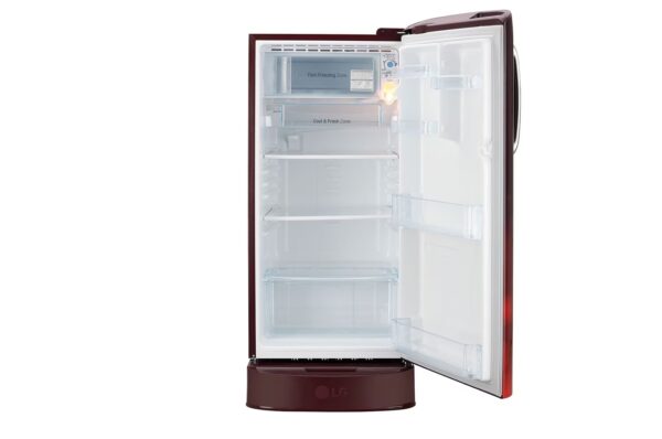 LG 185 Ltr, 5 Star, Direct Cool Single Door Refrigerator, Scarlet Charm Finish, 2023 Model - Image 3