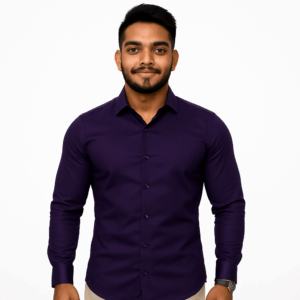 Plain solid colour Dark Purple / Deep Plum Shirt For Men's