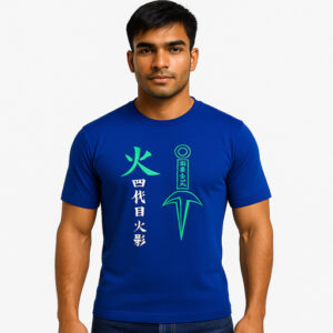 Royal Blue Round Neck T-Shirt For Men's