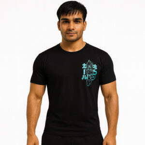 Black Round neck youth fashion T-Shirt