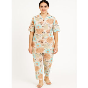 casual printed co-ord set / nightwear style