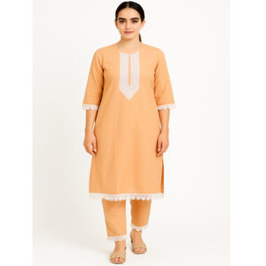 peach beige 2 piece top and bottom